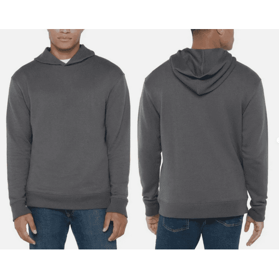 GAP Men's Textured Hoodie - Gray - Size Medium