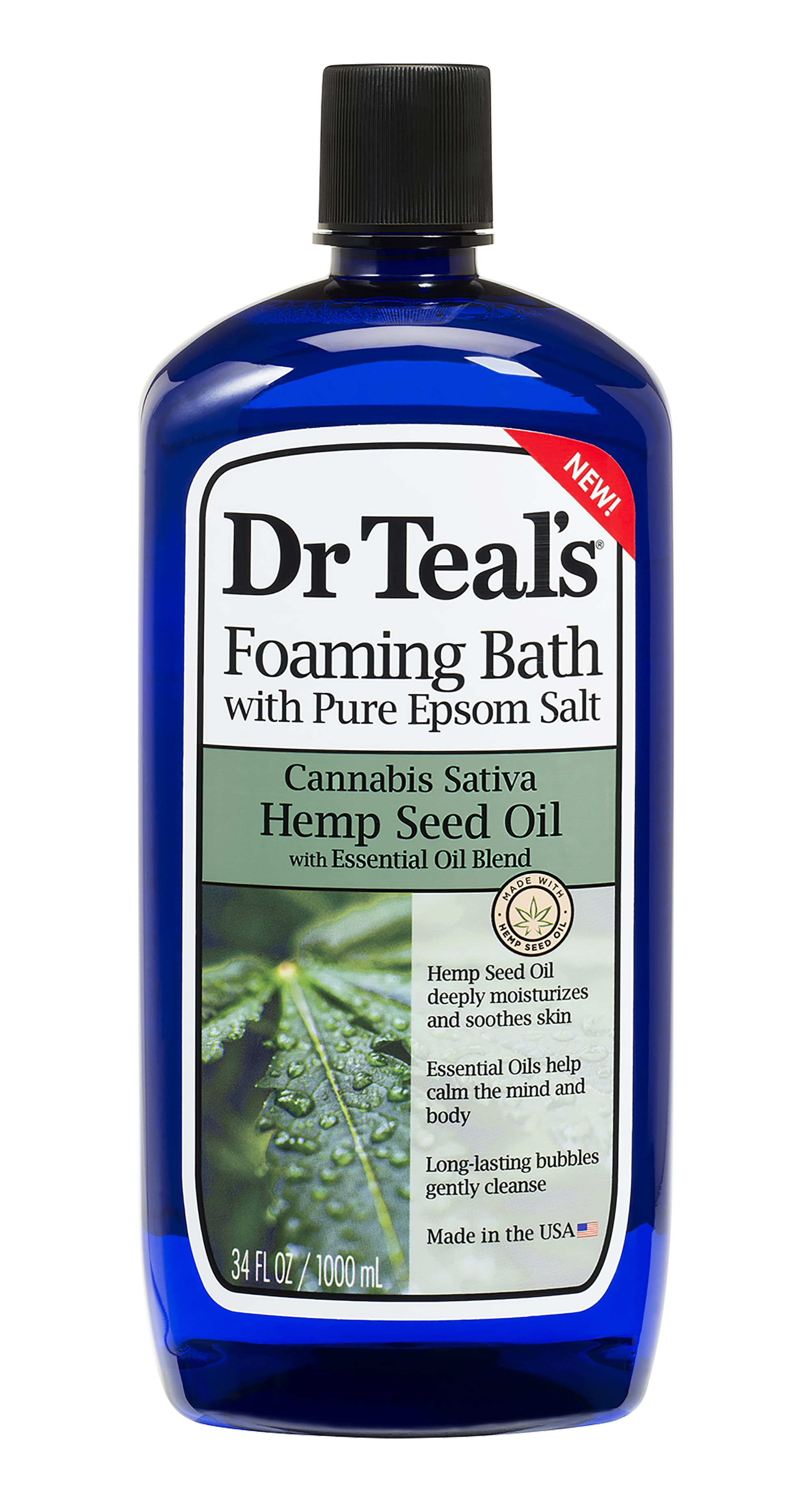 Dr Teal's Foaming Bubble Bath with Pure Epsom Salt and Hemp Seed Oil