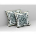 thumbnail image 2 of Oreiller en Tissu Intérieur/extérieur avec Zip en Blanc Vert 20x20, 2 of 7