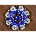 thumbnail image 2 of Set Of 4 Western Screw Back Concho Blue Purple Crystals 1-1/49In. Saddle, 2 of 7