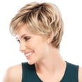 thumbnail image 2 of Charmante Perruque en Cheveux Humains pour Femmes, Cheveux Blonds Courts aux Racines Noires, 2 of 5