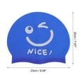 thumbnail image 4 of Unique Bargains 1 Pc Silicone Funny Face Swim Cap White Blue, 4 of 5