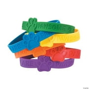Paw Print Rubber Bracelet - Jewelry - 24 Pieces