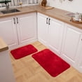 thumbnail image 5 of Juego De Alfombras Y Tapetes De Baño De Microfibra, 2 Piezas, Alfombras De Baño Antideslizantes, Lavables A Máquina, Tapetes De Baño Absorbentes Para El Piso Del Baño, Ducha (Rojo 16 X 24 Pulgadas Más, 5 of 5