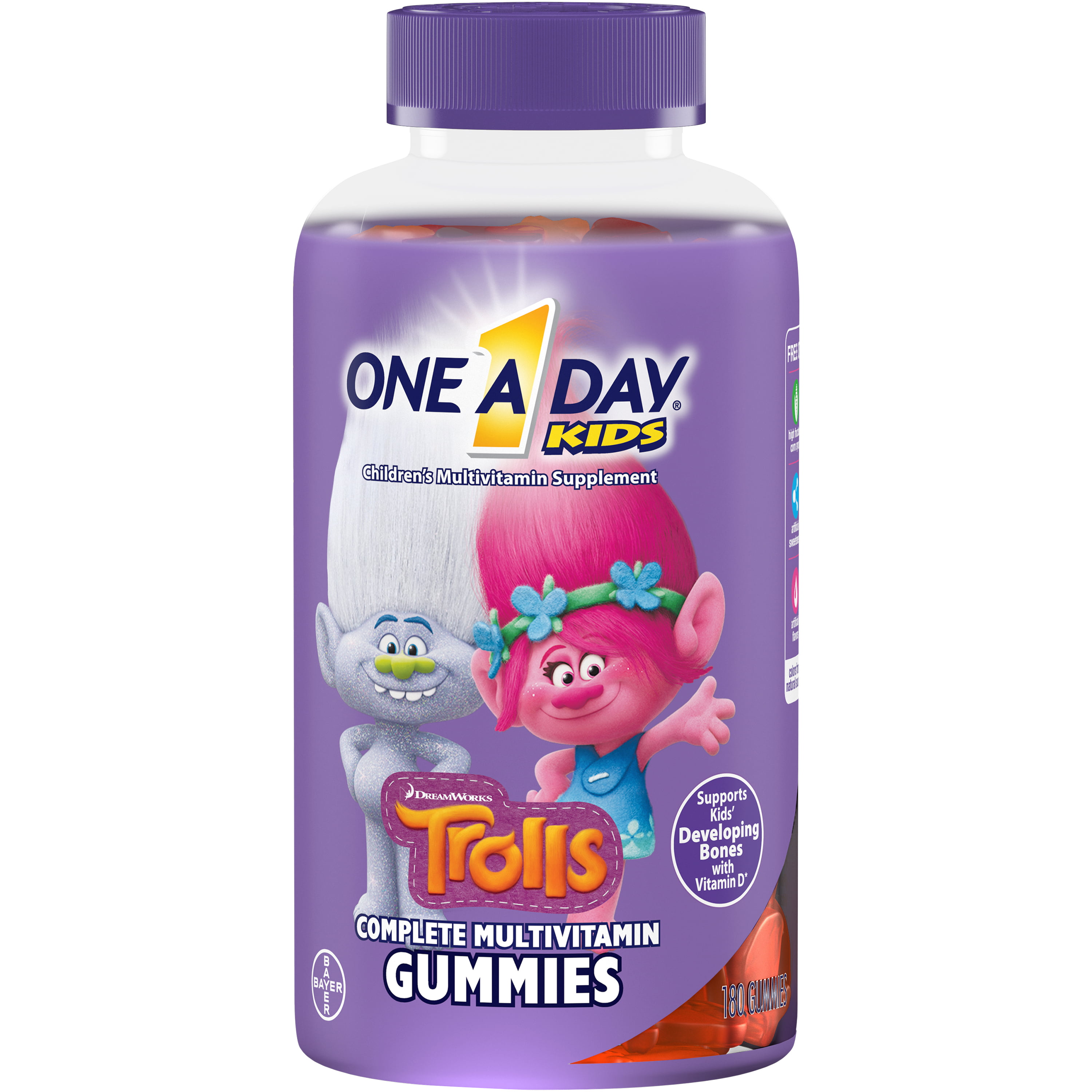 One A Day Kids 180 Count Assorted Flavors Trolls