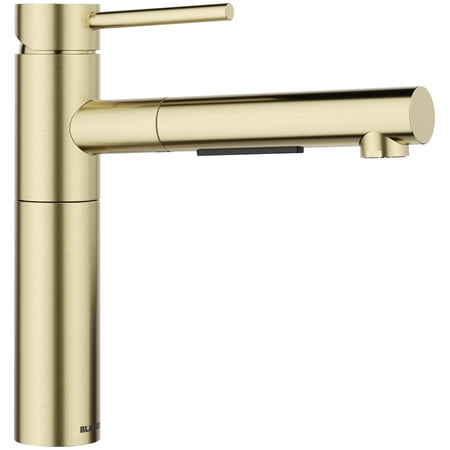 Blanco 527558 Alta Ii 1.5 GPM Single Hole Pull Out Kitchen Faucet - Gold