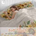 thumbnail image 4 of King 4 Piece Bedding Set Farmhouse Vintage Sunflowers Soft Breathable Duvet Cover and Pillowcase, Daisy Leaves Starfish on Burlap Duvet Cover Set Bed Sheets for Bedroom Dormitory Guest Room, 4 of 9