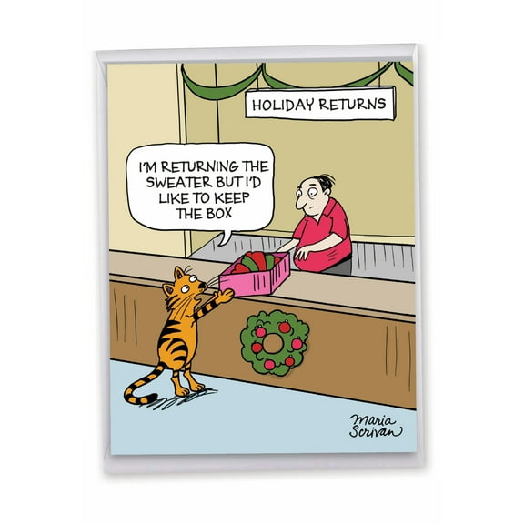 1 Big Funny Merry Christmas Greeting Card - Keep The Pack