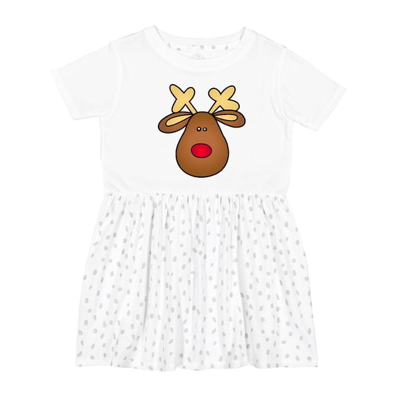 Inktastic Rudolph the Red Nose Reindeer Girls Toddler Dress