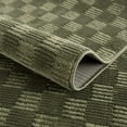 thumbnail image 6 of Hauteloom Truls Machine Washable Contemporary Runner Rug - Modern Geometric Checkered Carpet for Hallway, Kitchen - Green - 2'7" x 7'3", 6 of 12