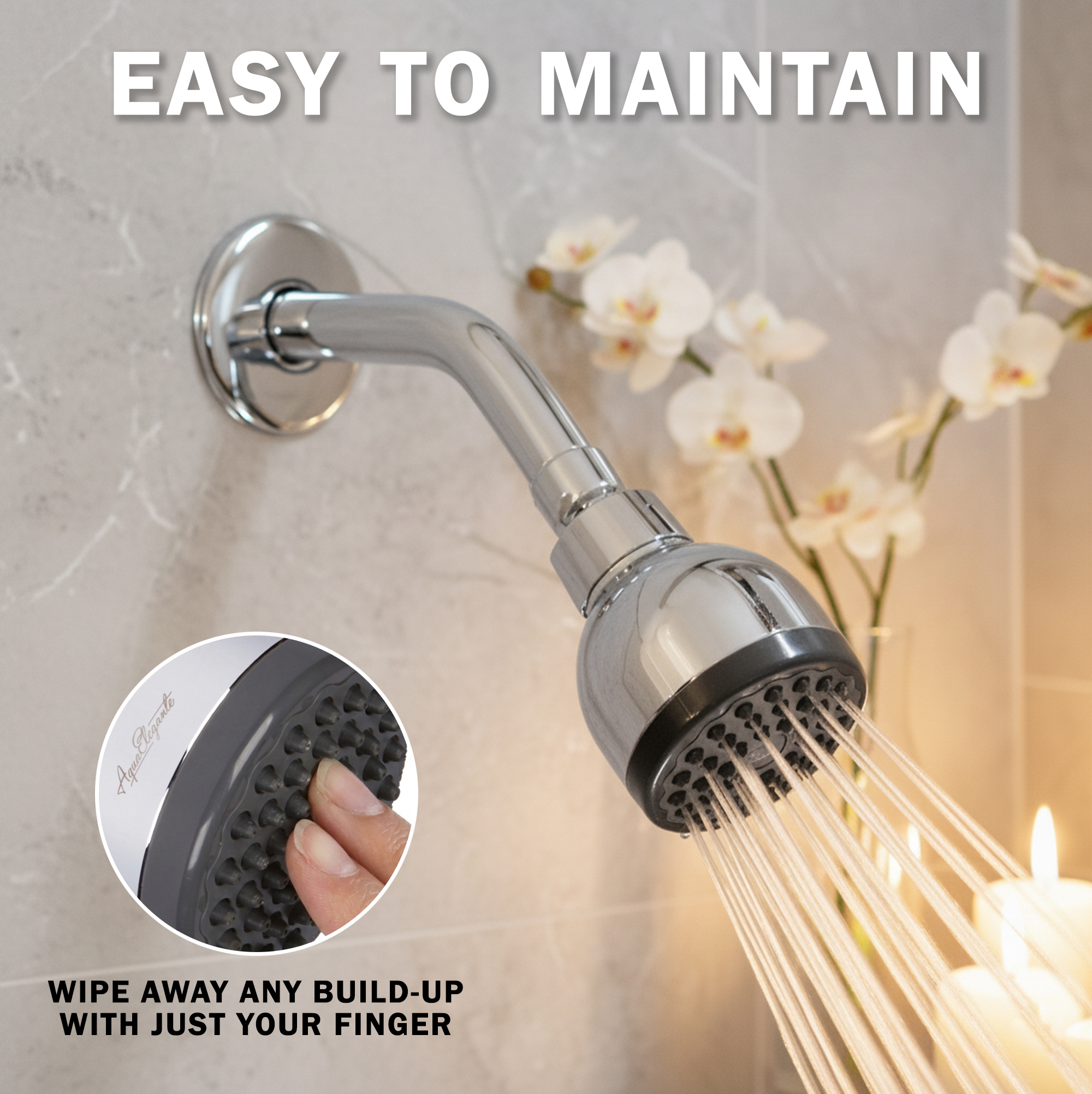 Aqua Elegante 3-Inch High Pressure Shower Head photo 6