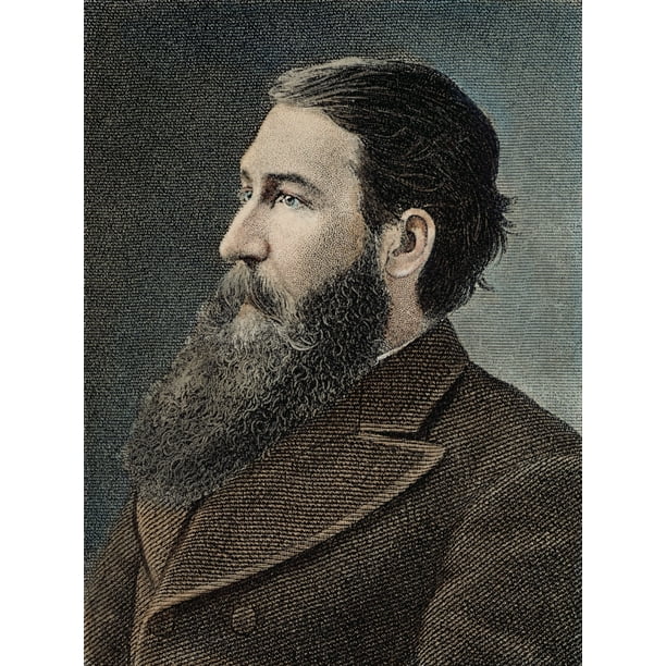 Stretched Canvas Art - Sidney Lanier (1842-1881).  Namerican Poet: Wood 