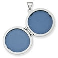 thumbnail image 2 of Sterling Silver Rhodium-plated 20mm Round Leaf Floral Locket, 2 of 3