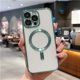 thumbnail image 2 of For Magsafe iPhone 14 Pro Case Luxury Plating Clear Magnetic Silicone Case For iPhone 13 12 11 Pro Max Soft Shockproof Cover, 2 of 5