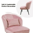 thumbnail image 3 of Fionafurn Accent Chairs with Ottoman,Vanity Guest Chair with Metal Legs,Lumbar Pillow,Purple pink, 3 of 9