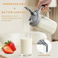 thumbnail image 4 of GOSCHE Breast Milk Pitcher Wide Mouth Glass Mason Jar Pitcher Leak Proof Milk Pitcher with Lid and Pour Spout Gray 32oz, 4 of 6