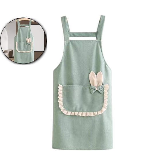 VQPeo Waterproof Corduroy Bib Apron, Home Kitchen Apron, Restaurant Work Apron for kitchen cooking