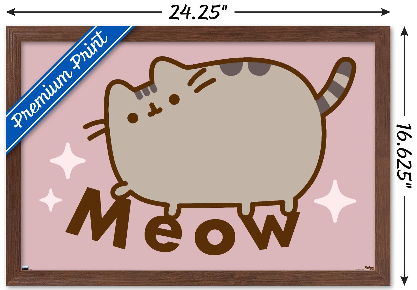 Pusheen - Meow Wall Poster, 14.725" x 22.375" Framed