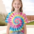 thumbnail image 4 of Gelikeya Kids Neon Tie Dye Shirt for Boys Girls Tie-Dye T-Shirt Hippes Tshirt Senior Children Tee Size 2-14 Years Age, 4 of 5