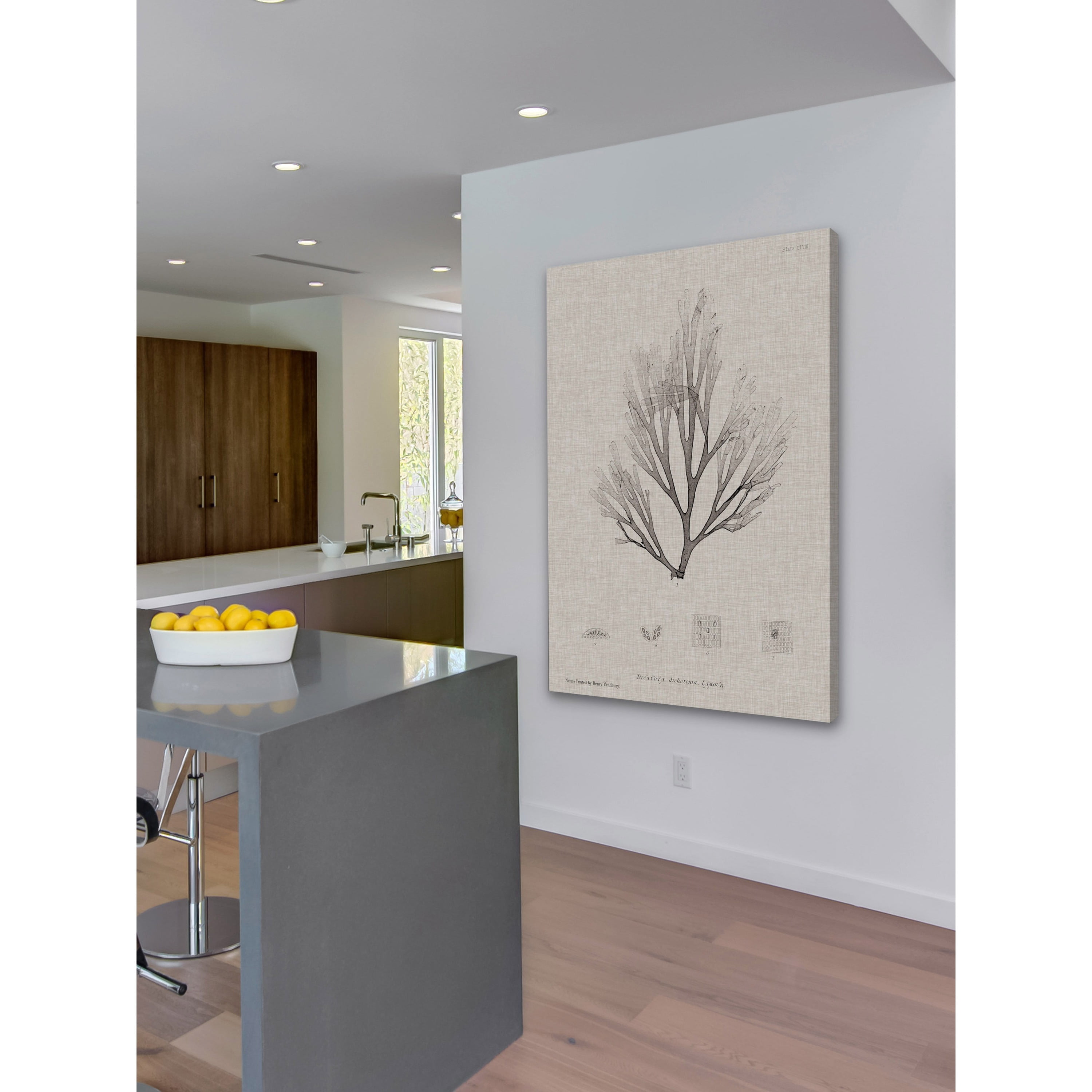 Marmont Hill "Linen Seaweed III" Painting Print on Wrapped Canvas
