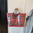 thumbnail image 6 of Women's Tote Bags,Waterproof Plaid Lightweight Large Shoulder Handbag,for Women Ladies,for Shopping Beach Travel Daily Use, 6 of 6