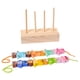 thumbnail image 2 of Juguete de cuentas de madera para enhebrar animales, juguetes sensoriales, lindo rompecabezas , juguetes Montessori para niños pequeños, niñas, 2 of 8