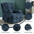 thumbnail image 4 of Dual Motor Power Lift Recliner Chair with Massage and Heat for Elderly People, Infinite Position,Power-Remote, Medium-Firm and Heavy Duty, Blue, 4 of 9