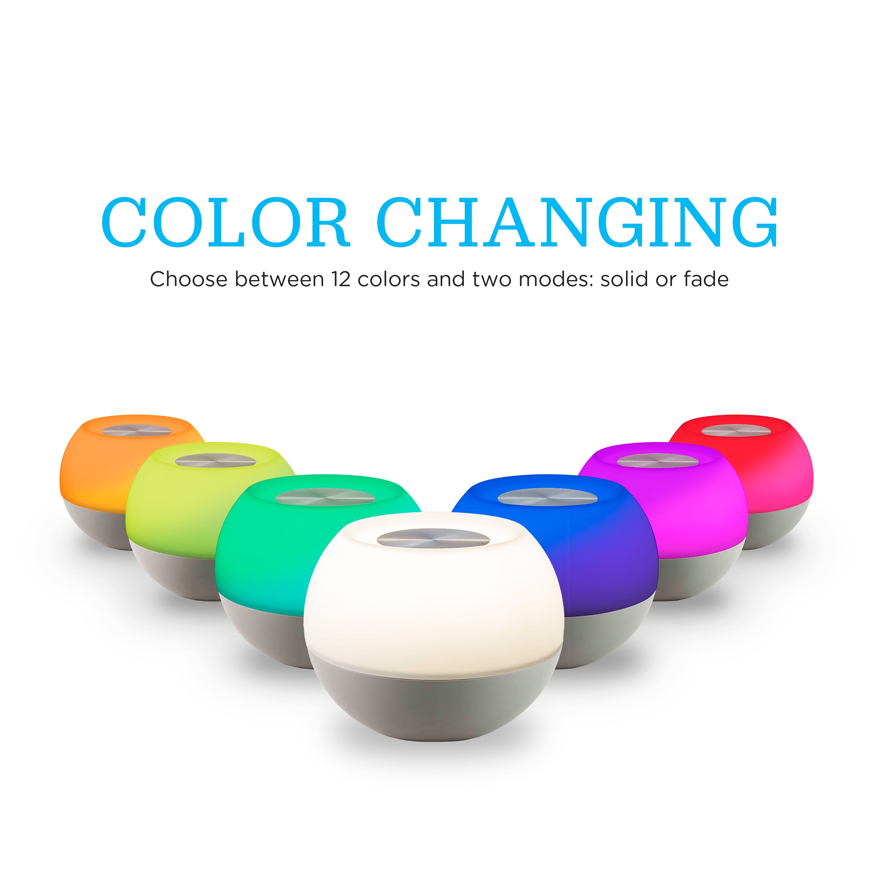 Enbrighten Color Changing LED-Bulb Tabletop Night Light, Gray, Dimmable