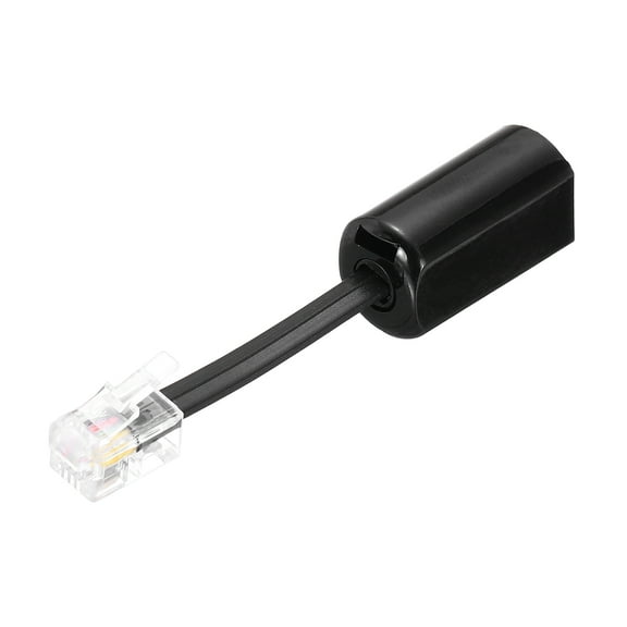 Telephone Cord Detangler, 360 Degree Rotating Tangle Free Phone Handset Cable Landline Swivel Cord, Black