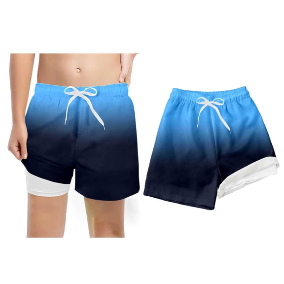 Swim Trunks Boys Compression Liner Casual Quick Dry Board Shorts Boys Swimsuit Size 10-12 Years