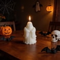 thumbnail image 6 of Halloween Ghost Candles, Spooky Wax Burning Candle, Decorative Cute Horror Large Halloween Candles, for Party Favor Home Fall Decor Table Bedroom Gifts Living Room, 6 of 7