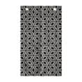 thumbnail image 1 of Geometric Hanging Pocket Organizer, Rhythmic Repetition Floral Motif with Triangles Abstract Bold Art, Printed Polyester Storage Bag with Pockets, 21" x 31", Charcoal Grey and Eggshell, 1 of 2