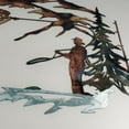 HUNTING & TROUT FISHING SCENE METAL WALL ART
