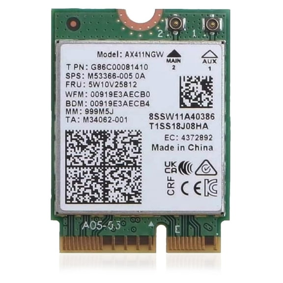 HighZer0 Electronics AX411 WiFi 6E Card | Tri-Band Wi-Fi | Up to 3.0 Gbps | CNVio2 M.2 Wifi Card for PC | Supports Bluetooth 5.3 | Requires Intel 12th  Gen CPU Windows 10/11, Linux | AX411NGW