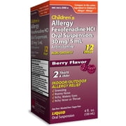 TARO Children's Allergy Relief Non-drowsy Antihistamine Liquid, Berry Flavor, Fexofenadine HCl, 12 HR Allergy Relief, 8 Oz