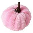 thumbnail image 3 of Harvest Mini Velvet Pumpkins, Plush Autumn Tabletop Accents, Rich Jewel Toned Fall Decor, Sophisticated Thanksgiving Centerpiece for Shelf, Console, Buffet, Home Holiday Staging, Harvest, Pink, 3 of 9