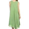 thumbnail image 2 of Sakkas Watercolor Palm Tree Tank Caftan Short Dress - Dark Green - One Size, 2 of 4