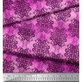thumbnail image 3 of Soimoi Poly Georgette Fabric Damask Ethnic Print Sewing Fabric Yard 42 Inch Wide, 3 of 3