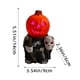 thumbnail image 3 of Decoraciones de Halloween, adornos de Halloween, luces LED de Halloween, adorno de mesa de jinetes de calabaza, cabeza de calabaza pequeña brillante, decoración de resina fantasma para jardín, adorno, 3 of 6