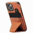 thumbnail image 3 of Allytech Kickstand Case for iPhone 14 Plus 2022 5G, Business Style Ultra Slim Card Holder Stand Case Magnetic PU Leather Anti-Scratch Cover for iPhone 14 Plus 6.7", Brown, 3 of 7