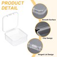thumbnail image 3 of Uxcell 24 Pcs Mini Clear Plastic Containers Box, 1.8"x1.8" Square Holder Plastic Case, 3 of 7