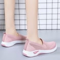 thumbnail image 3 of Women's Mesh Walking Sneakers Lightweight Breathable Workout Shoes Elderly Slip on Summer Casual Tennis Shoe wirh Arch Support Pink Size 8, 3 of 6