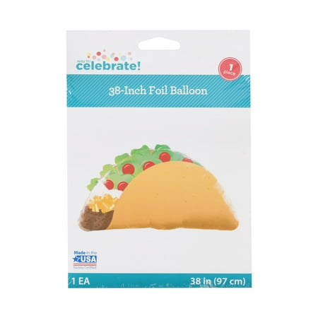 Way To Celebrate Taco/sombrero Shape Foil Balloon