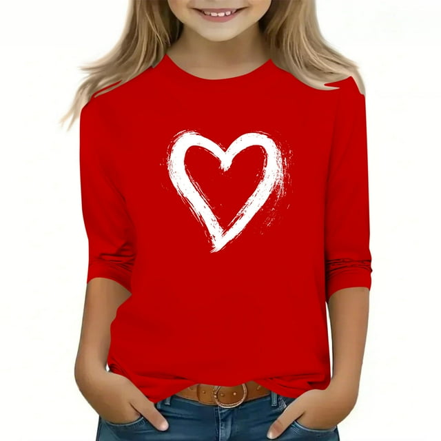 RXMEKW Chemise de Noël pour Garçons, T-Shirt à Manches 3/4 à Col Rond Imprimé pour Enfants et Haut