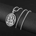 thumbnail image 2 of HZMAN St Joseph Medal Necklace for Men Women Retro Religious Stainless Steel Saint Joseph Christian Amulet Pendant Jewelry Gift, 2 of 6