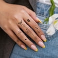 thumbnail image 4 of Wrapables Tiny Small Temporary Finger and Hand Tattoos for Women, 10 Sheets, Astrology Nature, 4 of 7