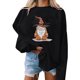 thumbnail image 4 of Ichuanyi Liquidación Mujeres Classic Halloween Impresión de estampado Canneco de manga larga Tops de sudadera suelta ICHUANYI WER202308182955, 4 of 6