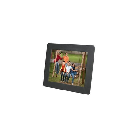 Aluratek - 8" LCD Digital Photo Frame - Black