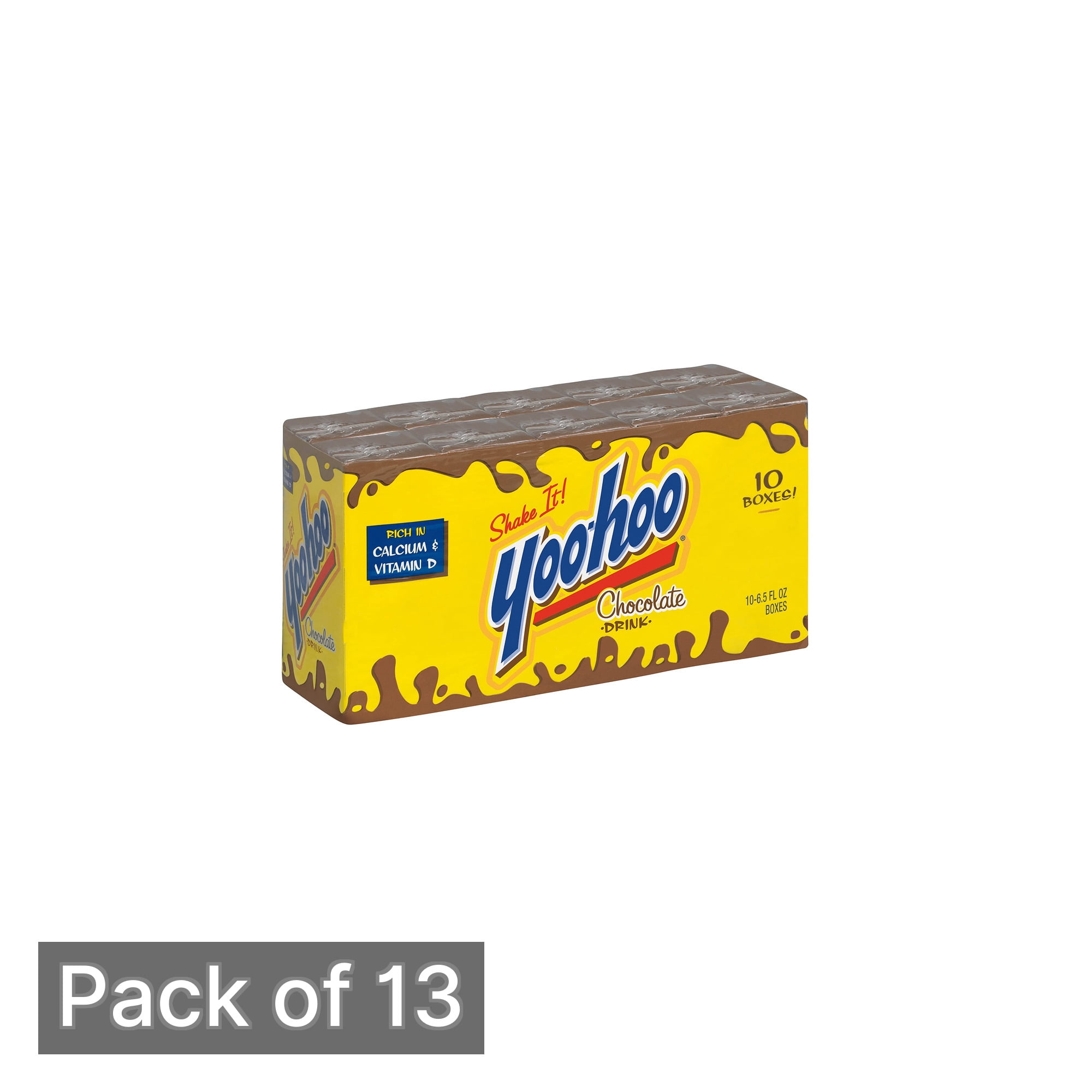 Yoo-Hoo Chocolate Drink 10-Count 6.5 fl oz Box (Pack of 13)