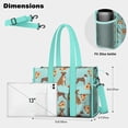 thumbnail image 5 of Teacher Tote Bag,Boxer Dog Pitbull Terriers Dog and Pizza Teacher Utility Tote Bag,Large Work Tote Bags for Women with Multiple Pockets,Top Zipper Closure,13.8x10.6x6.7 Inch, 5 of 5